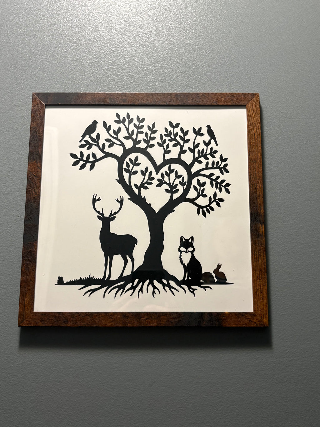 Heart of the forrest 10” x 10” wall decor