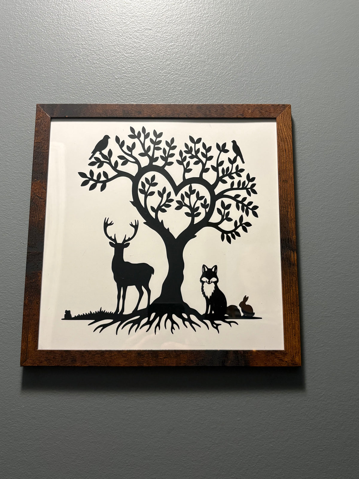 Heart of the forrest 10” x 10” wall decor