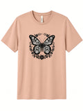 Floral butterfly short sleeve T shirt