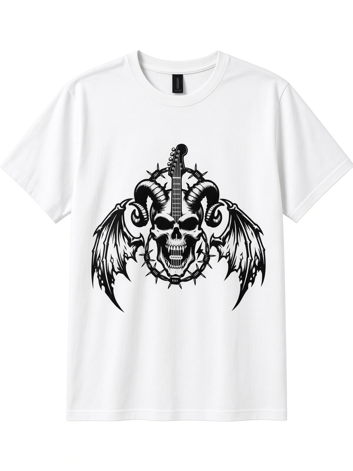 Skull guitar short sleeve tee