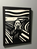 Screamer 8.5” x 11” framed vinyl art