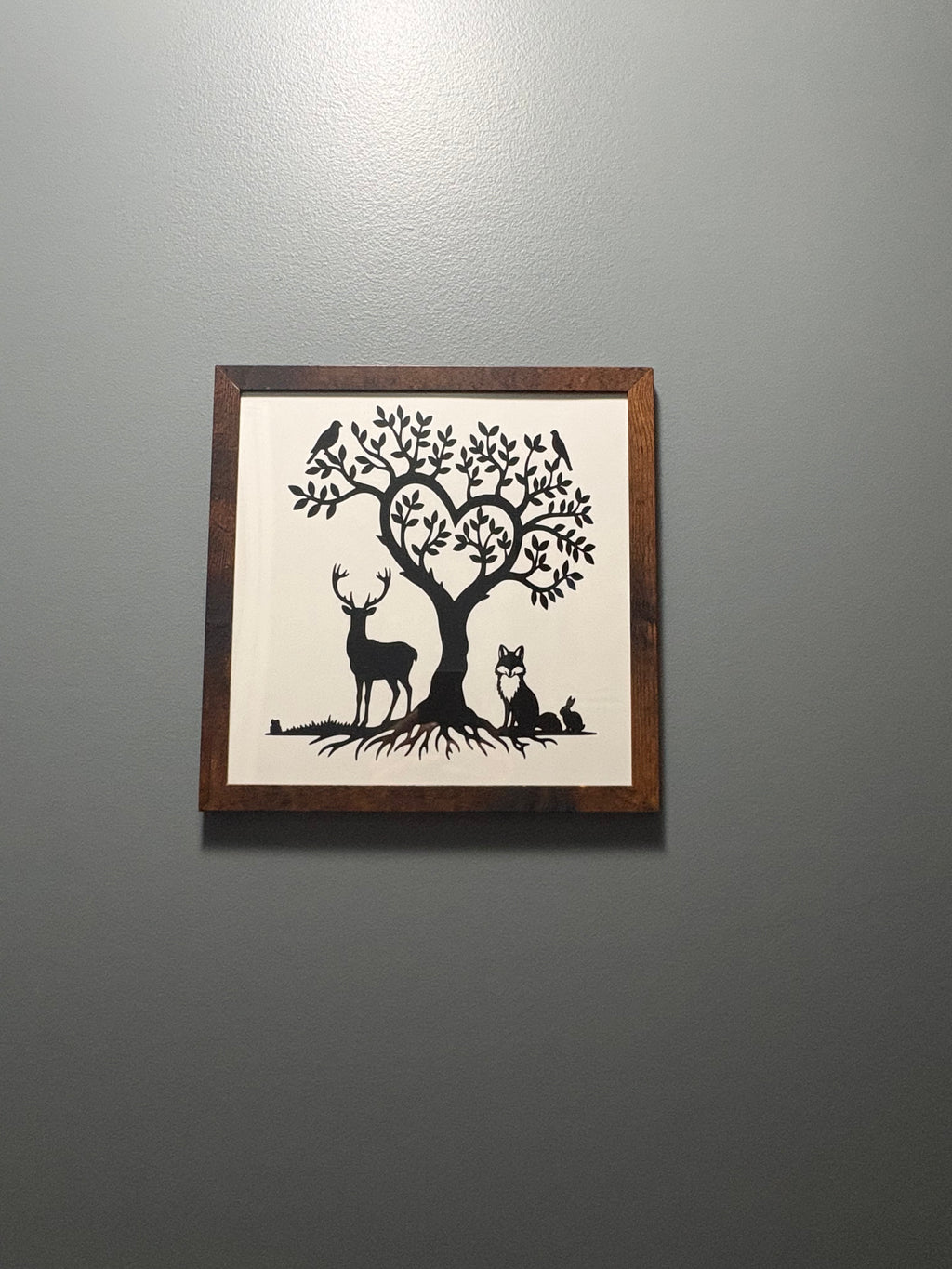 Heart of the forrest 10” x 10” wall decor