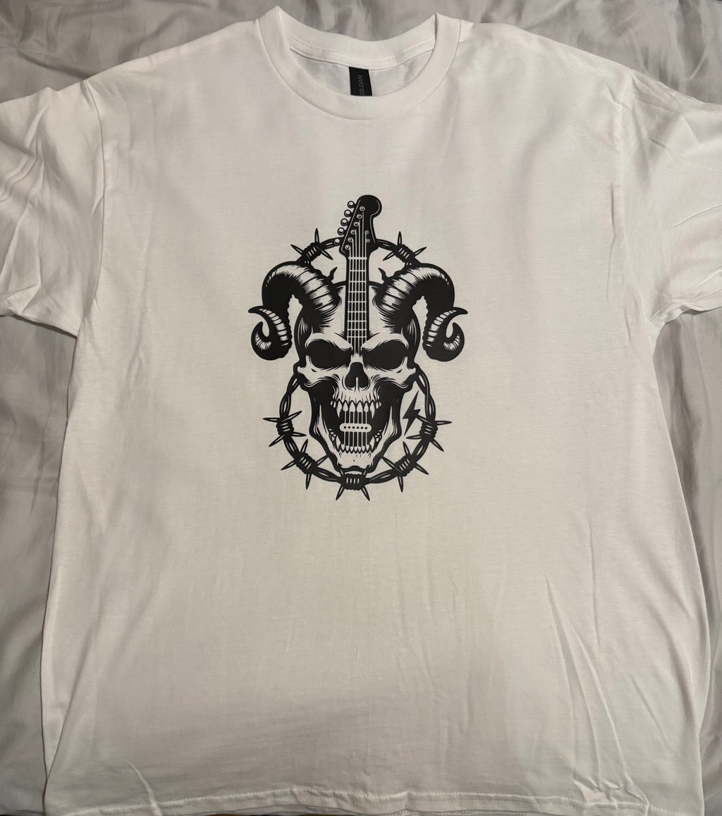 Skull guitar short sleeve t shirt