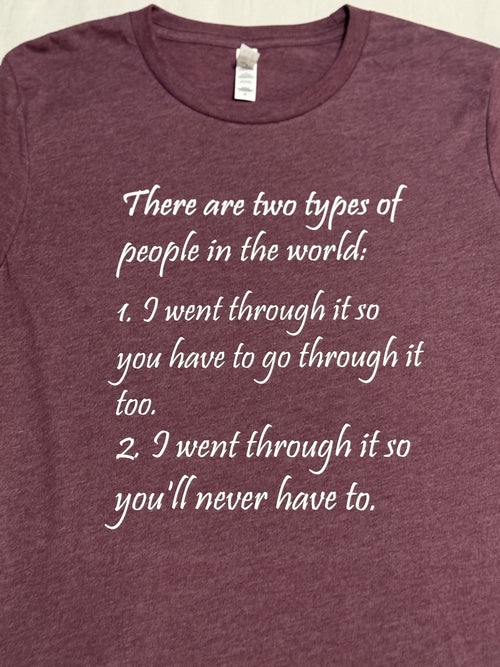 Two types short sleeve t shirt